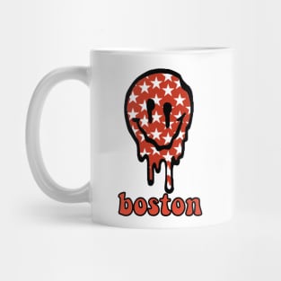 boston drippy smiley Mug